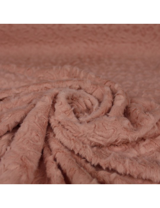 Fourrure synthétique unie rose