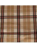 Coupon habillement viscose 3 mètres carreaux écossais beige Coupon habillement viscose 3 mètres carreaux écossais beige