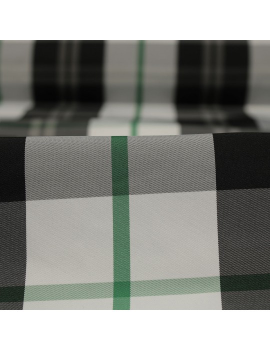 Tissu taffetas carreaux écossais vert