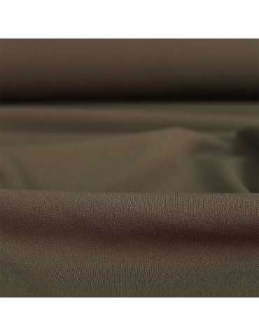 Tissu polyester crêpe taupe