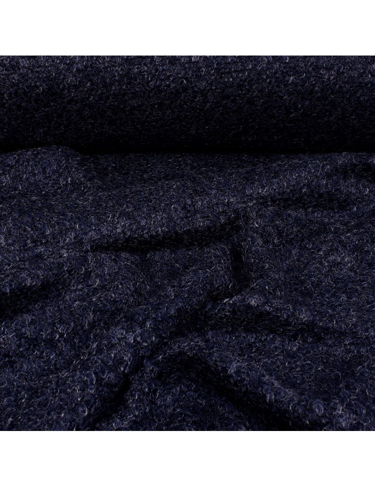 Tissu lainage uni bleu