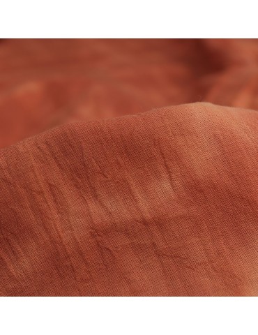 Coupon voile de coton 140 X 300 cm brique orange