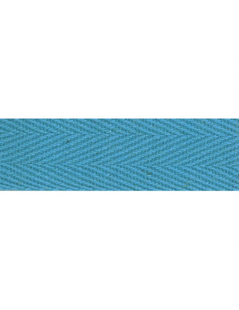 Serge coton 14 mm bleu Serge coton 14 mm bleu