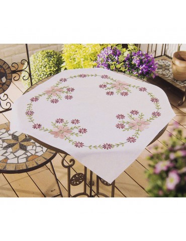 Nappe à broder 80x80cm multicolore