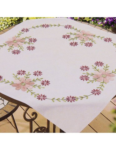 Nappe à broder 80x80cm multicolore