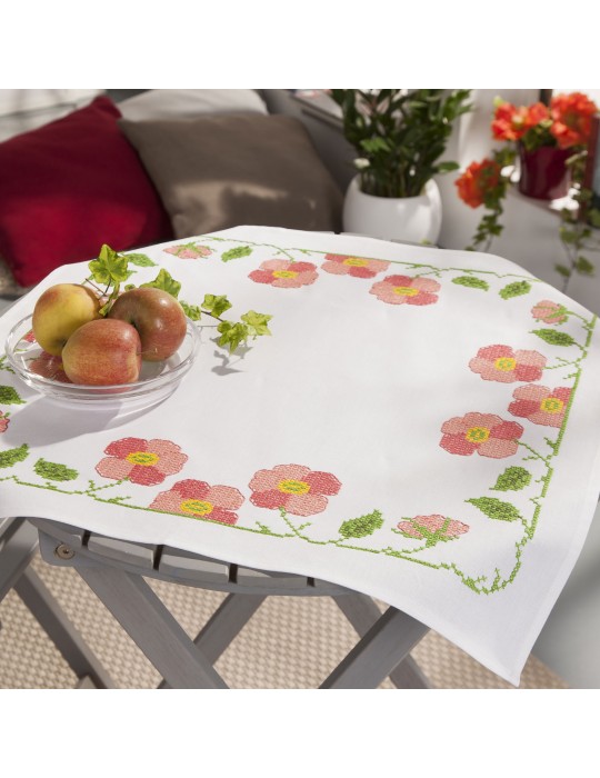 Nappe à broder 80x80cm multicolore