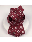 Biais fleurs 25 mm  rouge