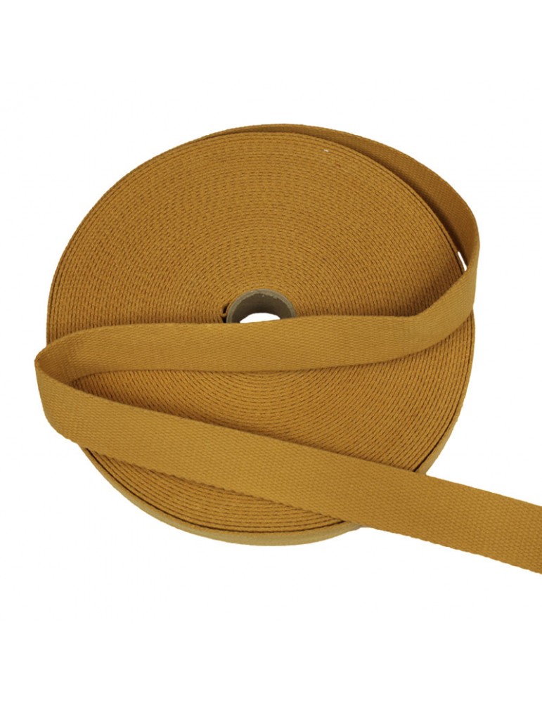 Sangle coton 30 mm jaune Sangle coton 30 mm jaune