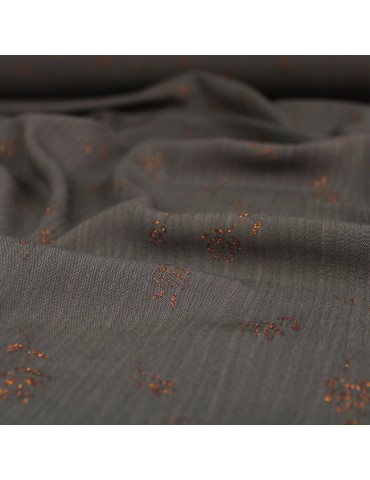 Tissu d'habillement viscose gris