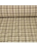 Tissu coton/élasthanne tissé teint beige Tissu coton/élasthanne tissé teint beige