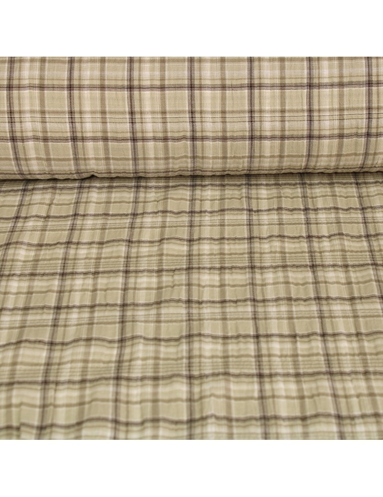 Tissu coton/élasthanne tissé teint beige Tissu coton/élasthanne tissé teint beige