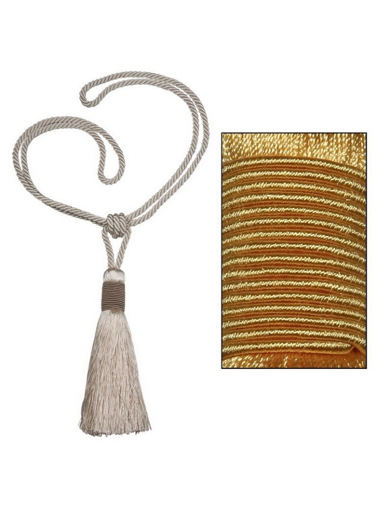 Embrasse pompon jaune Embrasse pompon jaune