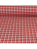 Tissu voile de coton à carreaux rouge Tissu voile de coton à carreaux rouge