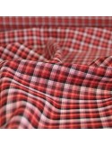 Tissu voile de coton à carreaux rouge Tissu voile de coton à carreaux rouge