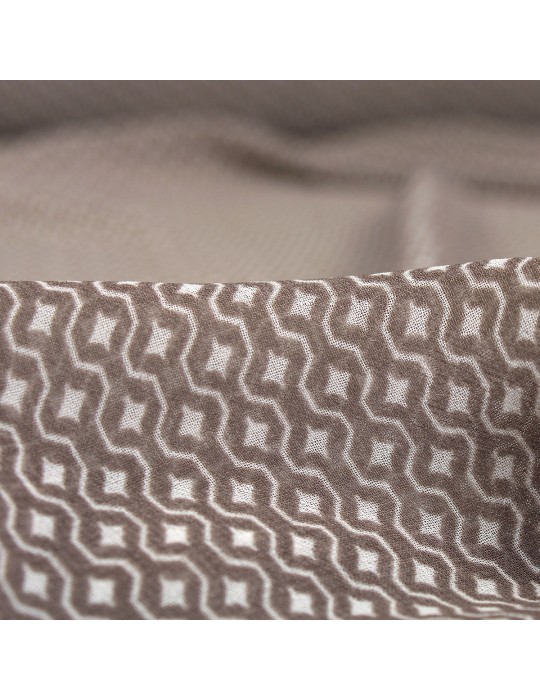 Tissu voile 100 % polyester taupe