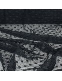 Tissu résille polyester/polyamide à pois noir Tissu résille polyester/polyamide à pois noir