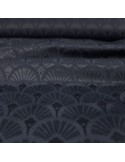 Tissu d'ameublement Jacquard éventails bleu