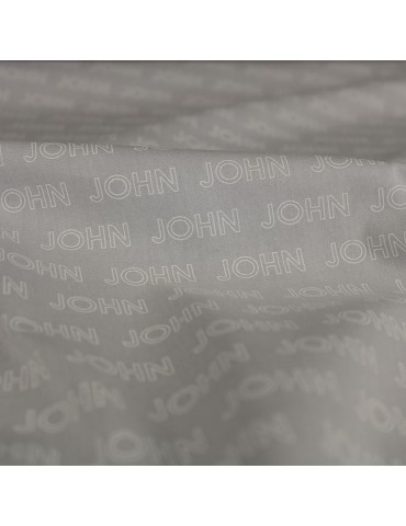 Tissu cretonne imprimé gris