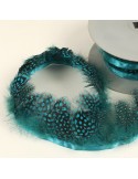 Franges plumes perdrix 55 mm bleu Franges plumes perdrix 55 mm bleu