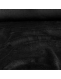 Tissu micro polaire uni 100% polyester noir