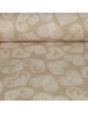 Tissu coton/polyester grande largeur beige Tissu coton/polyester grande largeur beige