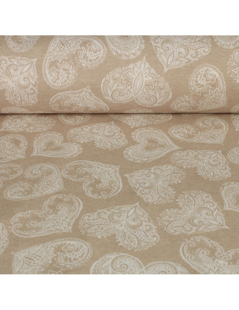 Tissu coton/polyester grande largeur beige Tissu coton/polyester grande largeur beige