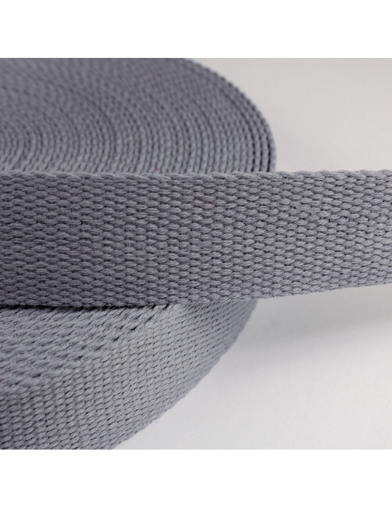 Sangle coton 30 mm gris Sangle coton 30 mm gris