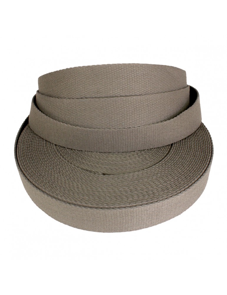Sangle coton 30 mm gris Sangle coton 30 mm gris