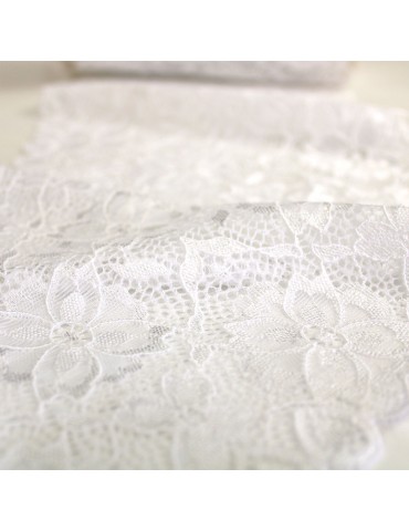 Dentelle élastique 180 mm blanc