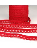 Elastique dentelle pour lingerie 12 mm rouge