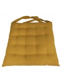 Galette de chaise matelassée 40x40cm jaune Galette de chaise matelassée 40x40cm jaune