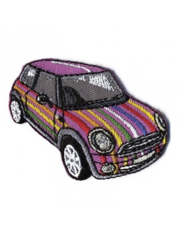 Écusson M voiture retro multicolore