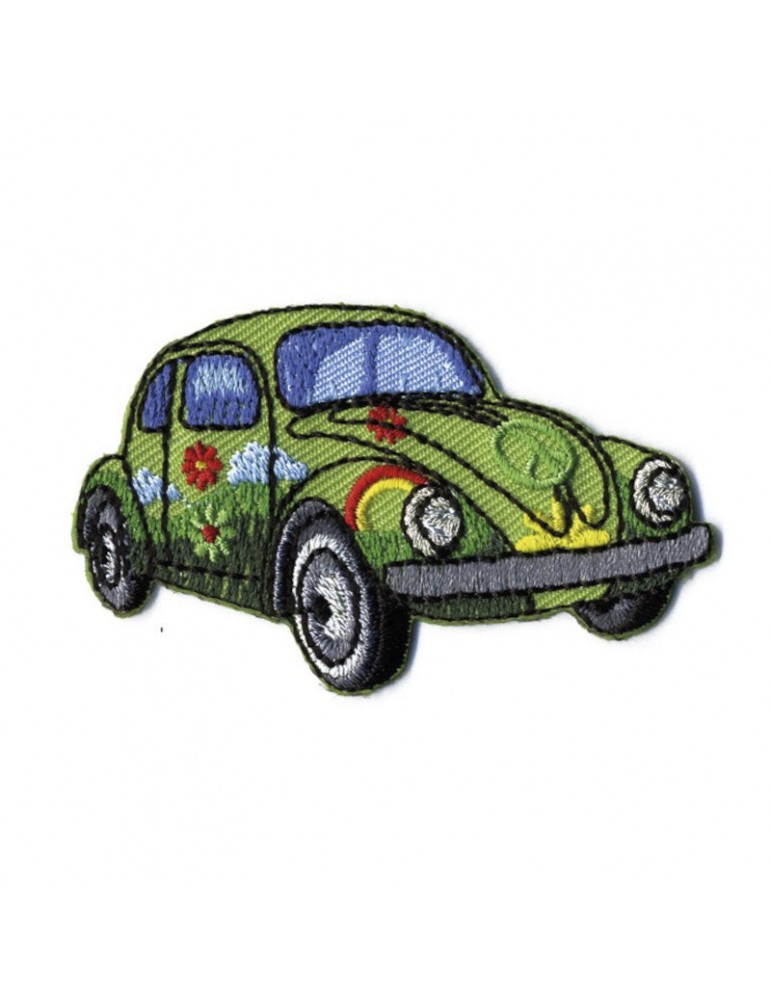 Écusson M voiture retro vert