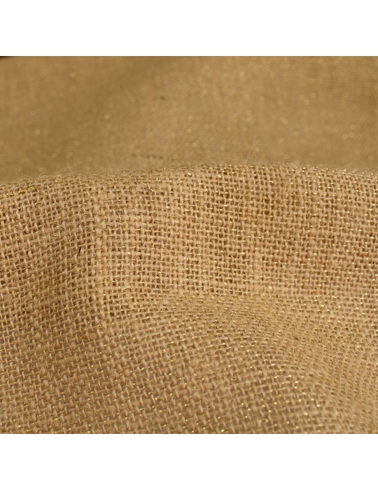 Toile de jute lurex  doré