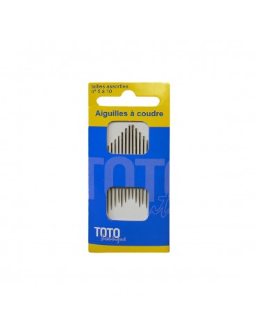 Lot de 20  aiguilles à coudre n°5 à 10