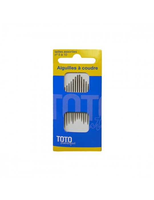 Lot de 20  aiguilles à coudre n°5 à 10
