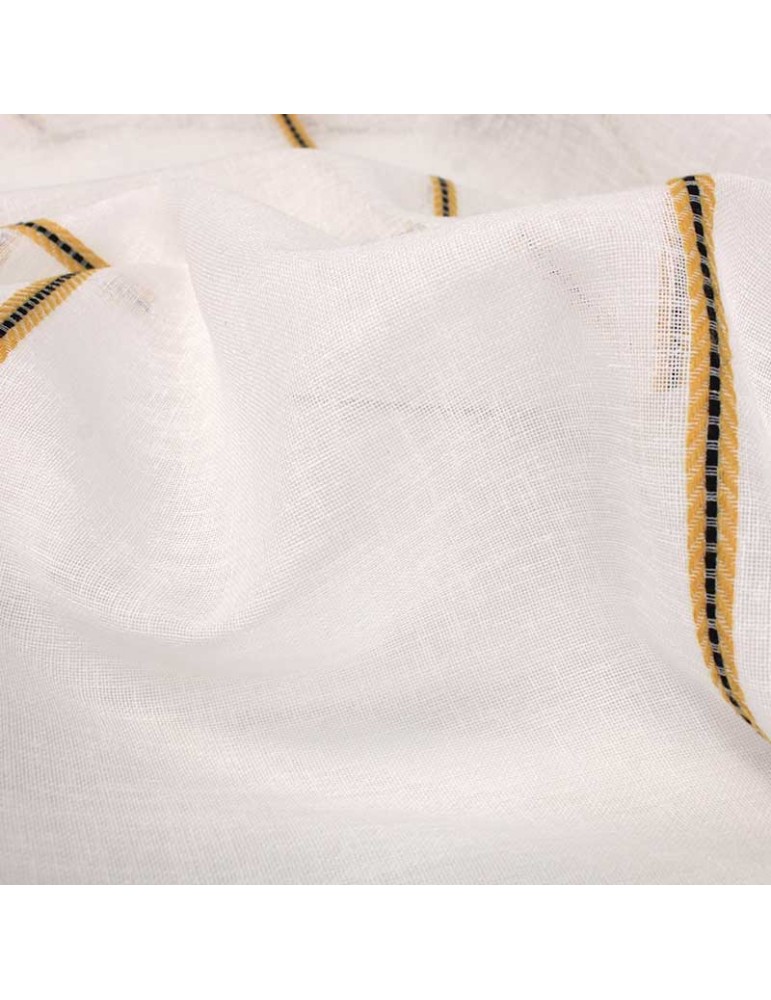 Voilage hauteur 300 cm blanc/jaune