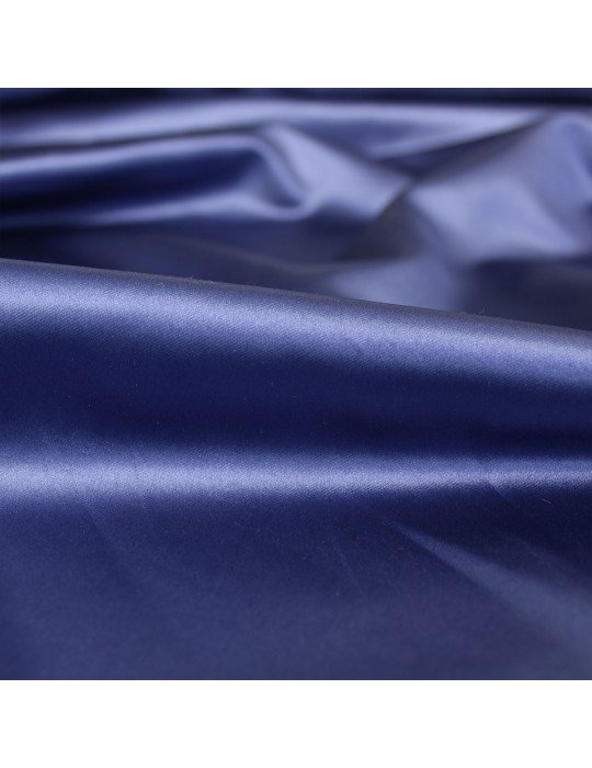 Tissu ameublement satin uni bleu
